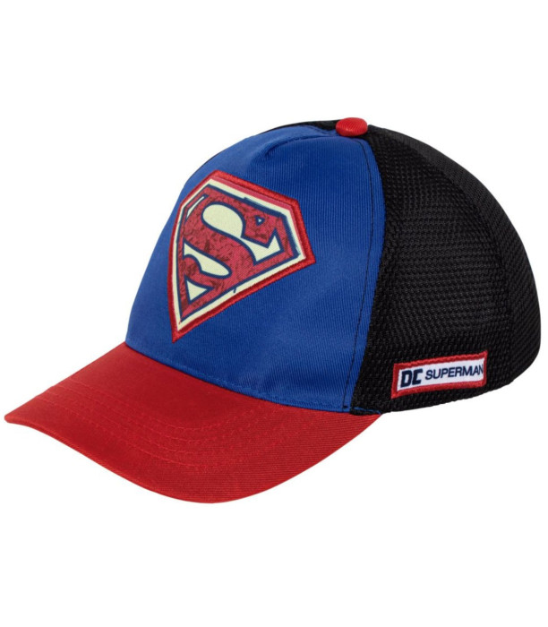 ȘAPCĂ PENTRU COPII CU VIZIERĂ, RETEA ȘI BRODERIE SUPERMAN 51/54 - ȘEPCI PENTRU COPII