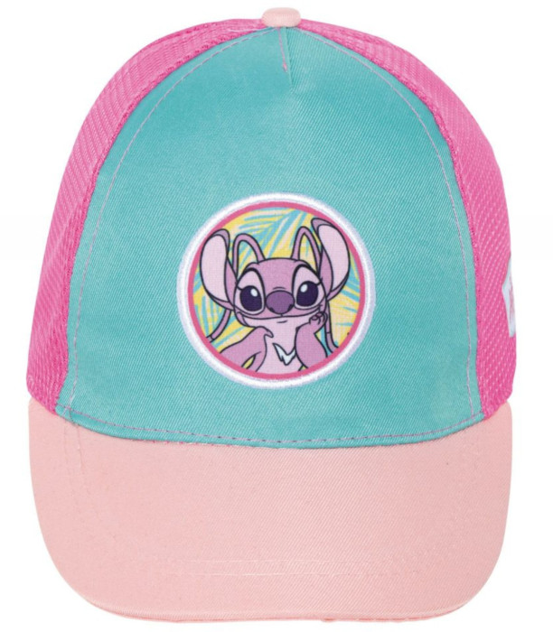 CHILDREN'S CAP WITH BRIM AND MESH STITCH PINK 51/54 - CHILDREN'S HATS
