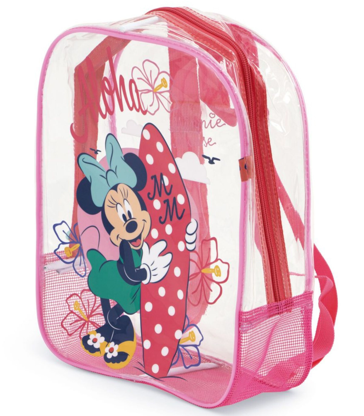 RANDBUCĂ DE PLAJĂ PENTRU COPII TRANSPARENTĂ MINNIE 32*25*23 - Rucsaci pentru copii