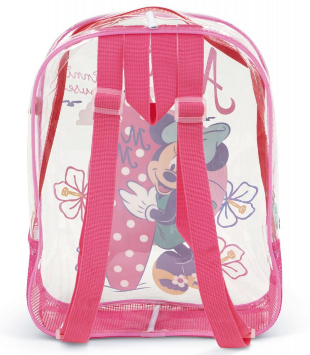 RANDBUCĂ DE PLAJĂ PENTRU COPII TRANSPARENTĂ MINNIE 32*25*23 - Rucsaci pentru copii