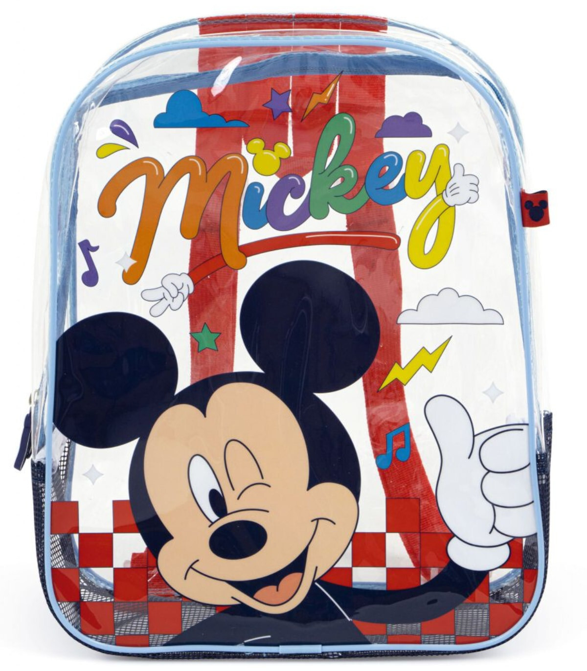 RANDBUCĂ DE PLAJĂ PENTRU COPII TRANSPARENTĂ MICKEY 32*25*23 - Rucsaci pentru copii