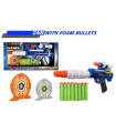 CHILDREN'S GUN WITH SOFT BULLETS AND SIGHT IN OPEN BOX
