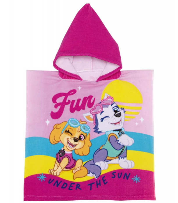 PROSOAPE PENTRU COPII PONCHO PAW PATROL FETE 50*100 - PROSOAPE DE PLAJĂ PENTRU COPII