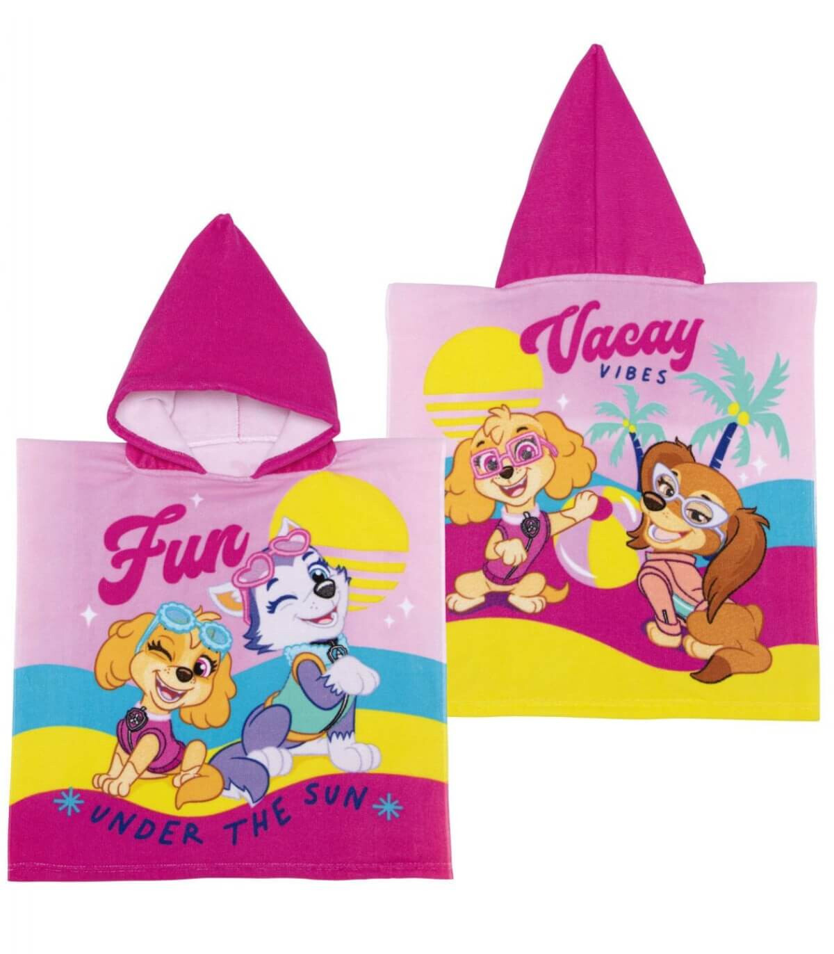 PROSOAPE PENTRU COPII PONCHO PAW PATROL FETE 50*100 - PROSOAPE DE PLAJĂ PENTRU COPII