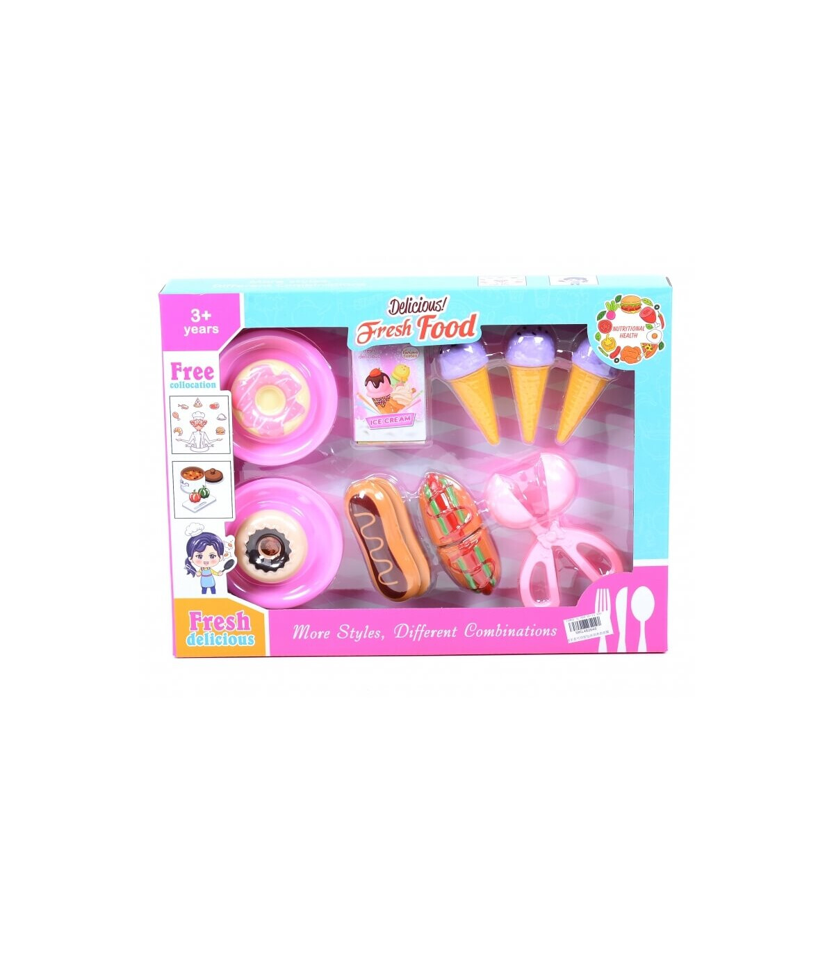 BOX WITH HOTDOG, ICE CREAM AND DESSERTS - KITCHENS, SERVICES AND FOOD