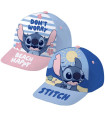 Șapcă bebeluș cu vizieră STITCH albastru/roz 44/46