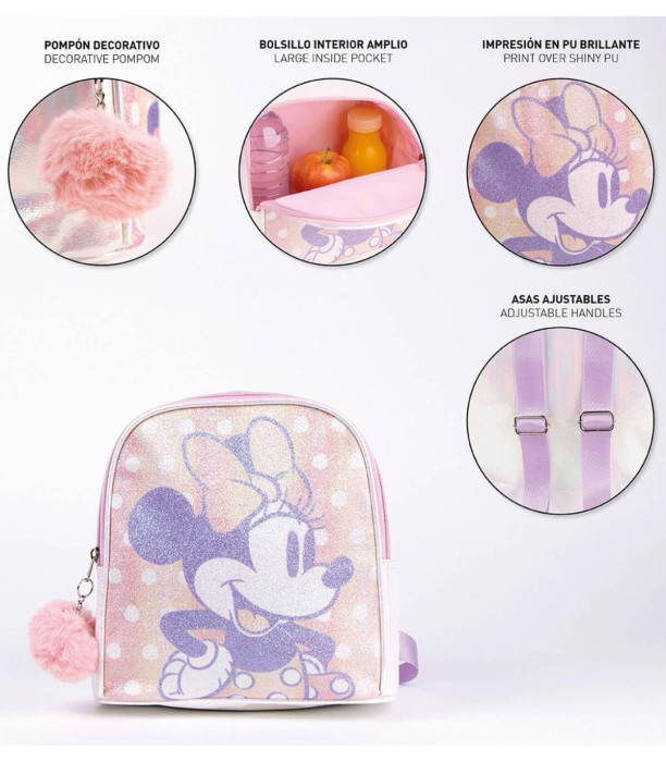 GLITTER KIDS BACKPACK 21CM MINNIE Cerda