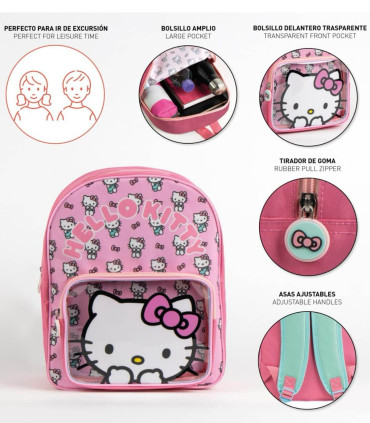 RANDBUCĂ PENTRU COPII CU BUZUNAR FRONTAL 31 CM HELLO KITTY Cerda