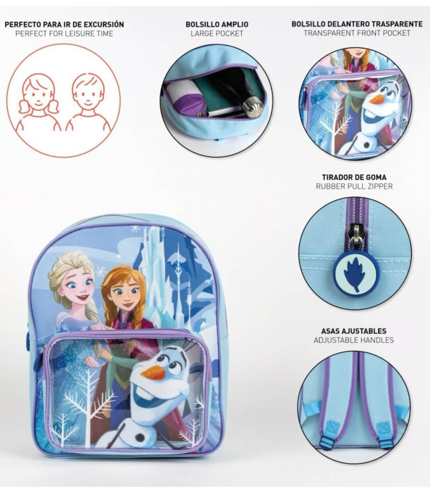 RANDBAG DE COPIL CU BUZUNAR FRONTAL 31 CM FROZEN Cerda
