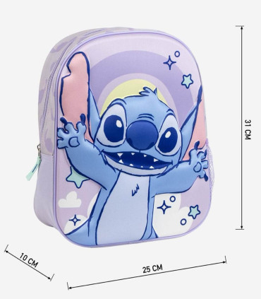 RANDBUCĂ DE COPIL 3D STITCH LILAC 31 CM Cerda