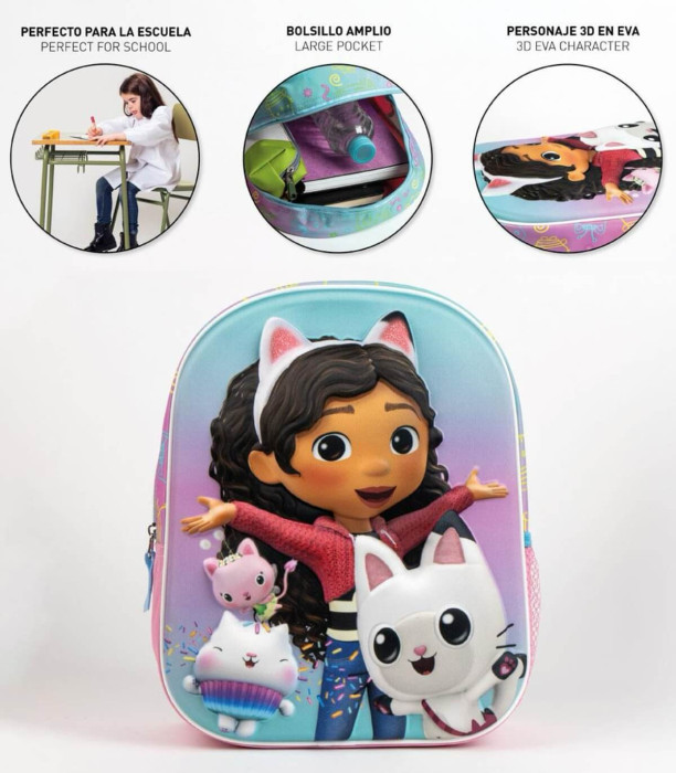 RANDBUCĂ PENTRU COPII 3D GABBY'S DOLLHOUSE 31 CM Cerda