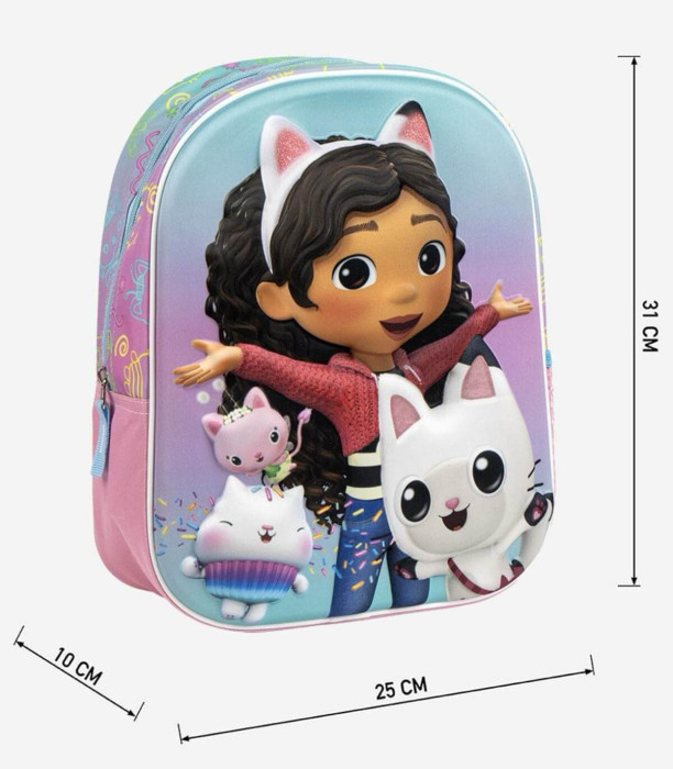 RANDBUCĂ PENTRU COPII 3D GABBY'S DOLLHOUSE 31 CM Cerda