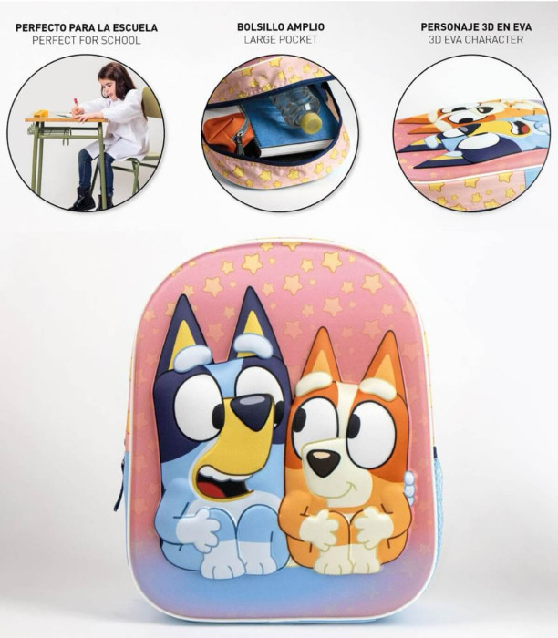 RANDBUCĂ PENTRU COPII 3D BLUEY 31 CM Cerda