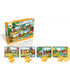 PUZZLE 4 ÎN 1 ANIMAL - PUZZLE ȘI CUBURI
