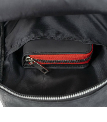 Rucsac din piele negru MINNIE Cerda