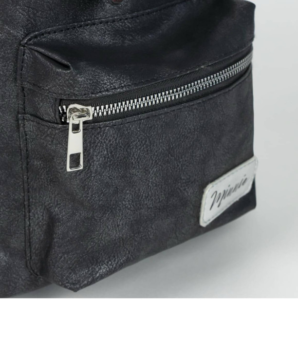 Rucsac din piele negru MINNIE Cerda