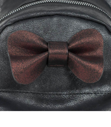 Rucsac din piele negru MINNIE Cerda