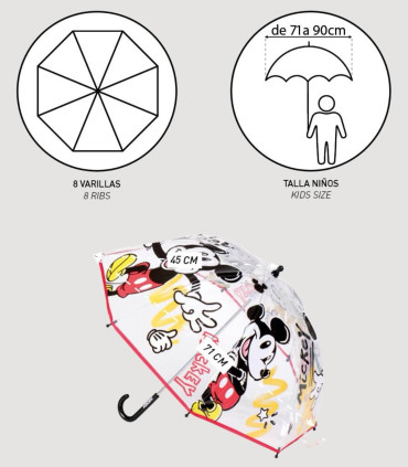 UMBRELĂ PENTRU COPII MECANICĂ POE MICKEY Cerda