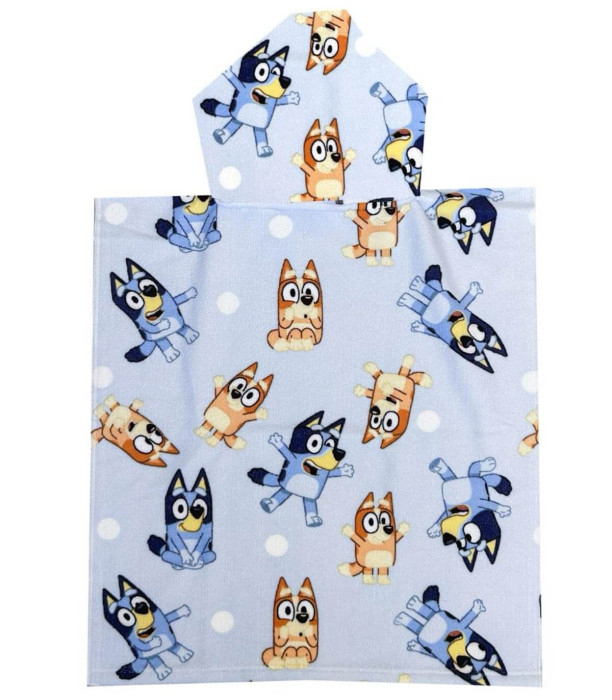 PROSOAPE PENTRU COPII PONCHO BLUEY 50*115 Cerda