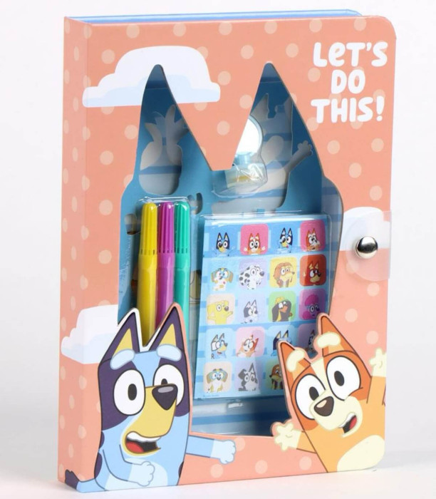 BLUEY COLORING NOTEBOOK WITH STENCILS AND ACCESSORIES Cerda