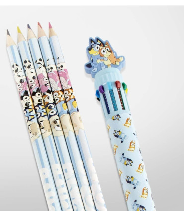 STUDENT SUPPLIES IN SILICONE PENCIL CASE BLUEY Cerda