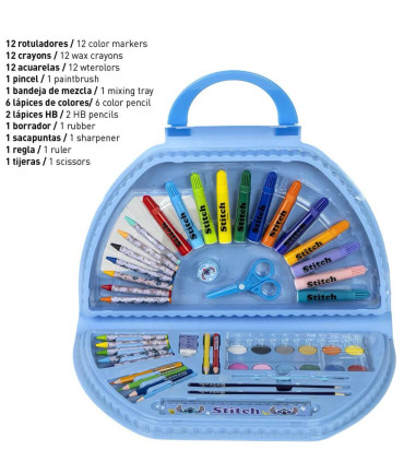 LARGE PAINTING SET 50 PARTS IN BLISTER STITCH Cerda