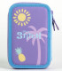 NECESSARY WITH 2 COMPARTMENTS AND SCHOOL SUPPLIES STITCH PINK Cerda