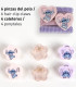 CLIPSURI ȘI AGRAFE PENTRU PĂR ÎN BLISTER 10 BUCĂȚI STITCH Cerda
