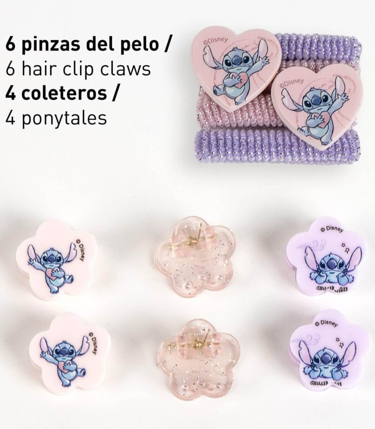 CLIPSURI ȘI AGRAFE PENTRU PĂR ÎN BLISTER 10 BUCĂȚI STITCH Cerda