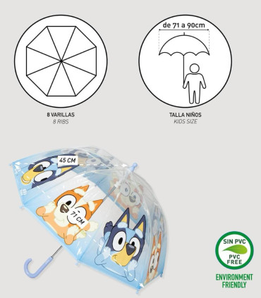 CHILDREN'S UMBRELLA MECHANICAL POE BLUEY Cerda