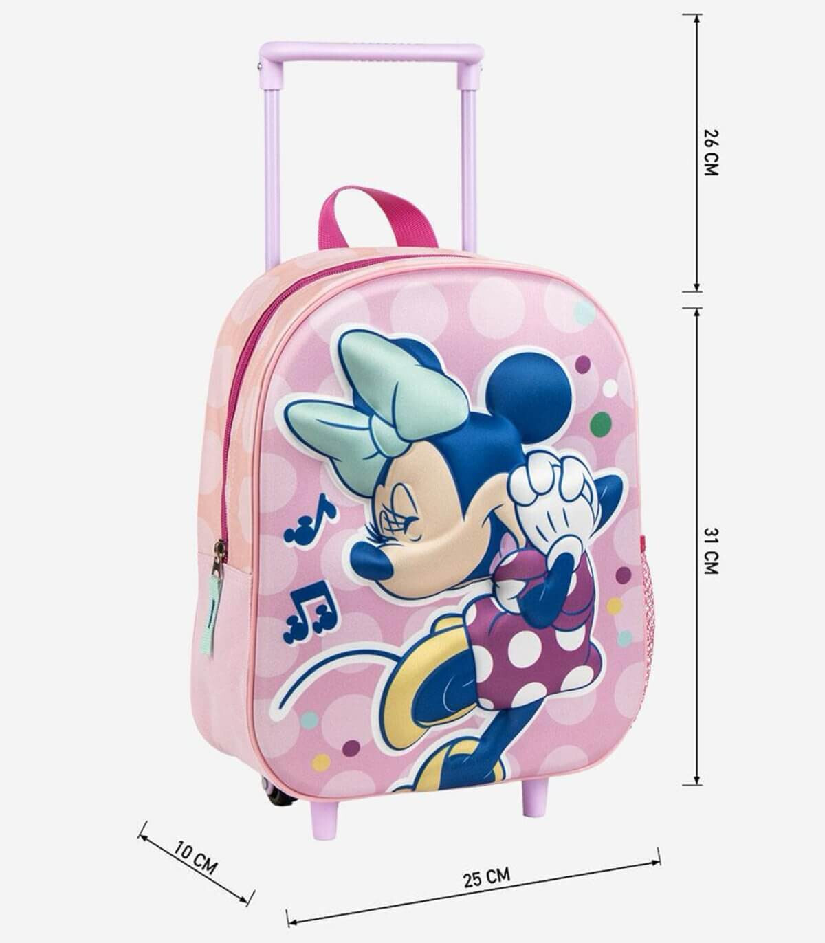 RANDBUCĂ PENTRU COPII 3D CU ROȚI MINNIE MOUSE Cerda
