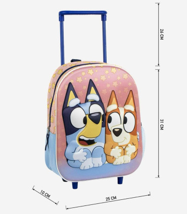 RANICĂ PENTRU COPII CU ROȚI 3D BLUEY Cerda