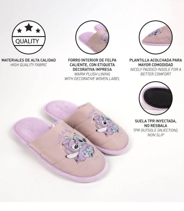 Pantofi roz ANGEL & STITCH 36-40 SERIE Cerda