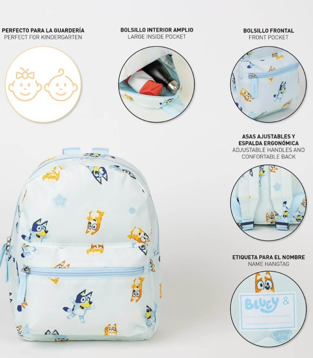 Rucsac pentru grădiniță imprimat BLUEY 27 cm Cerda