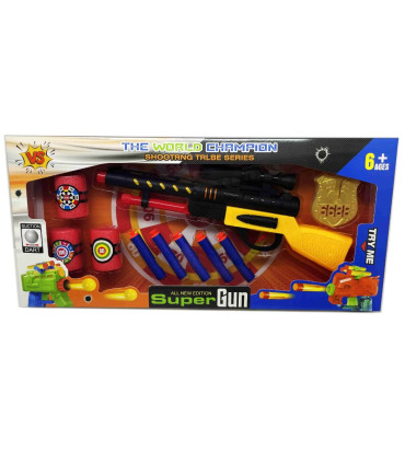 PUȘCĂ PENTRU COPII CU PATRONI MOALE, BIDOANE ȘI INSIGNE Armtoys