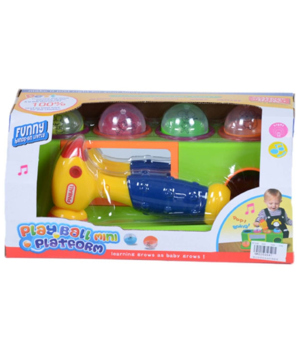 JUCĂRIE MUZICALĂ PENTRU BEBELUȘ CU BILE ȘI CIOCAN ÎN CUTIE Armtoys
