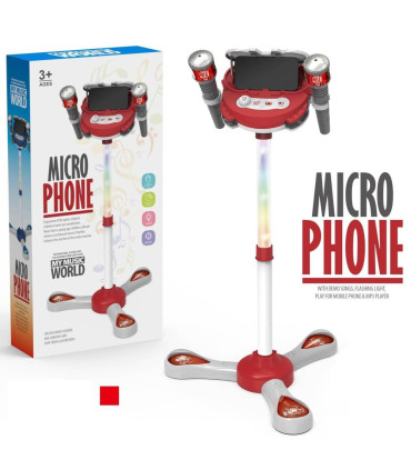 CHILDREN'S BLUE MICROPHONES 2 PCS. ON A STAND WITH MP3 Armtoys