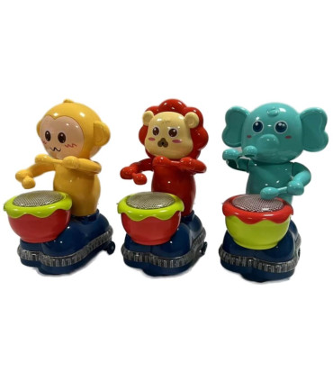 ANIMALE MUZICALE PENTRU BEBELUȘI CU TAMBUR 3 TIPURI Armtoys
