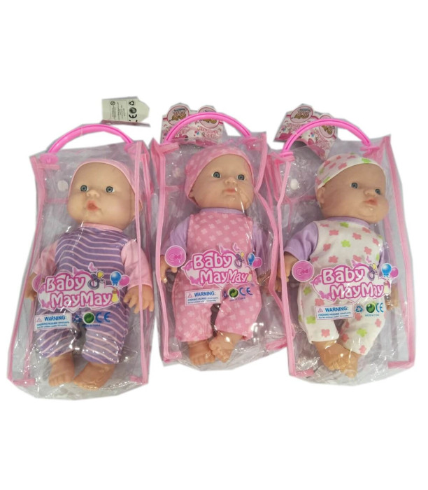 DOLL BABY MAYMAY WITH OVERALL AND 6 SOUNDS 24 CM IN BAG Armtoys