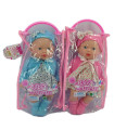 DOLL BABY MAYMAY WITH WINTER CLOTHES + 6 SOUNDS IN A BAG