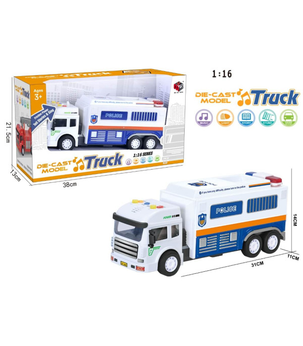 CHILDREN'S POLICE TRUCK WITH SOUND IN A BOX Armtoys
