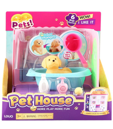 PLAYSET DOG WITH BATHTUB AND ACCESSORIES IN OPEN BOX Armtoys