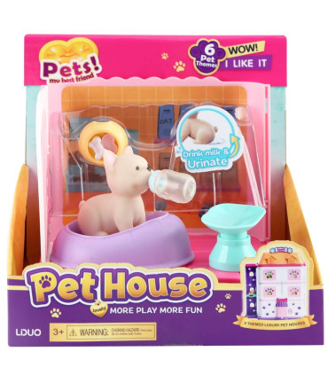 SET DE JUCĂRII CÂINE BEBE CU ACCESORII ÎN CUTIE DESCHISĂ Armtoys