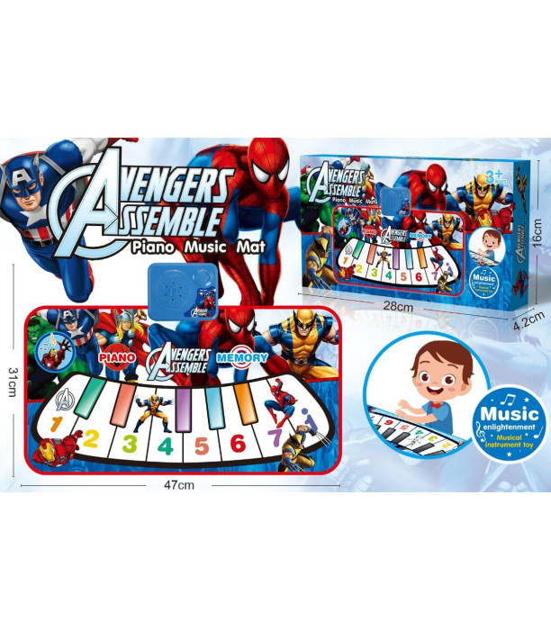 Covor muzical pentru bebeluși pian supereroi Armtoys