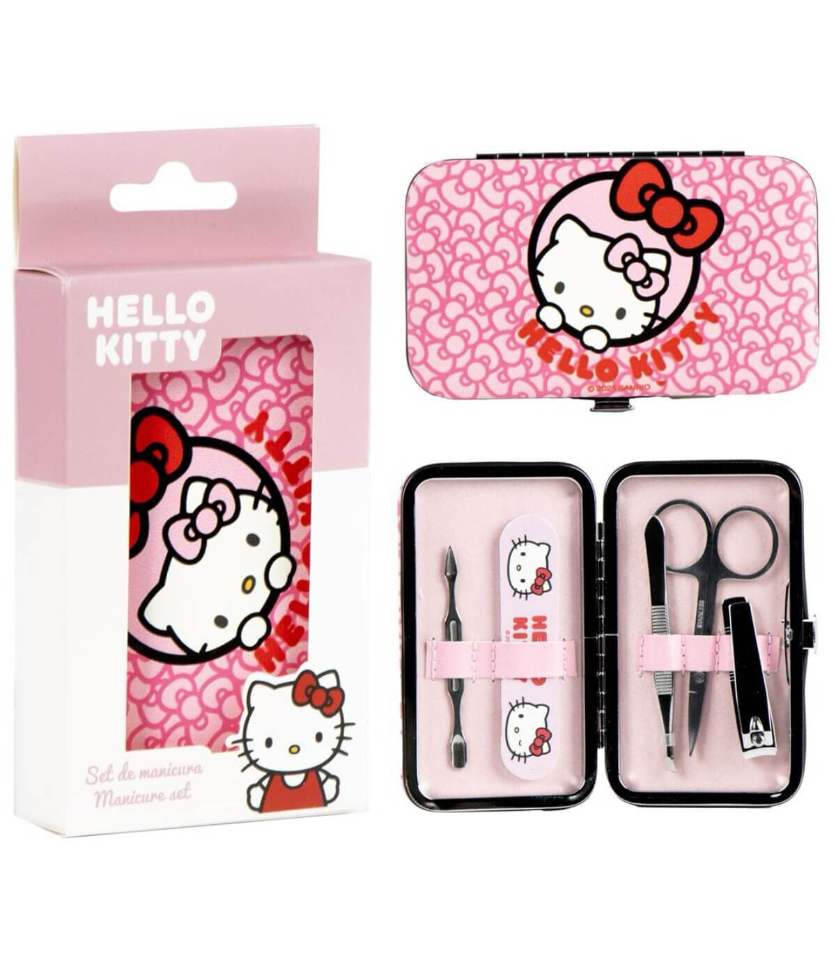 CHILDREN'S PENCIL CASE WITH A 5-PIECE MANICURE SET HELLO KITTY Cerda