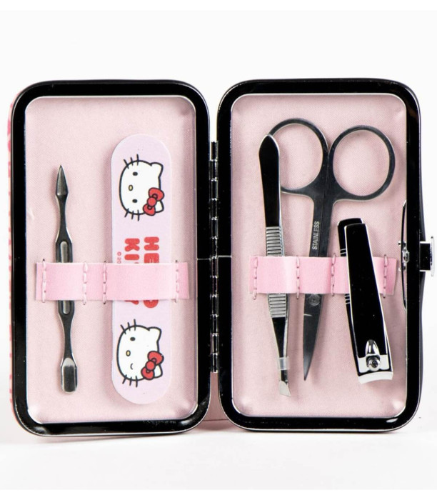 NECESAR PENTRU COPII CU SET DE MANICHIURĂ 5 PIESE HELLO KITTY Cerda