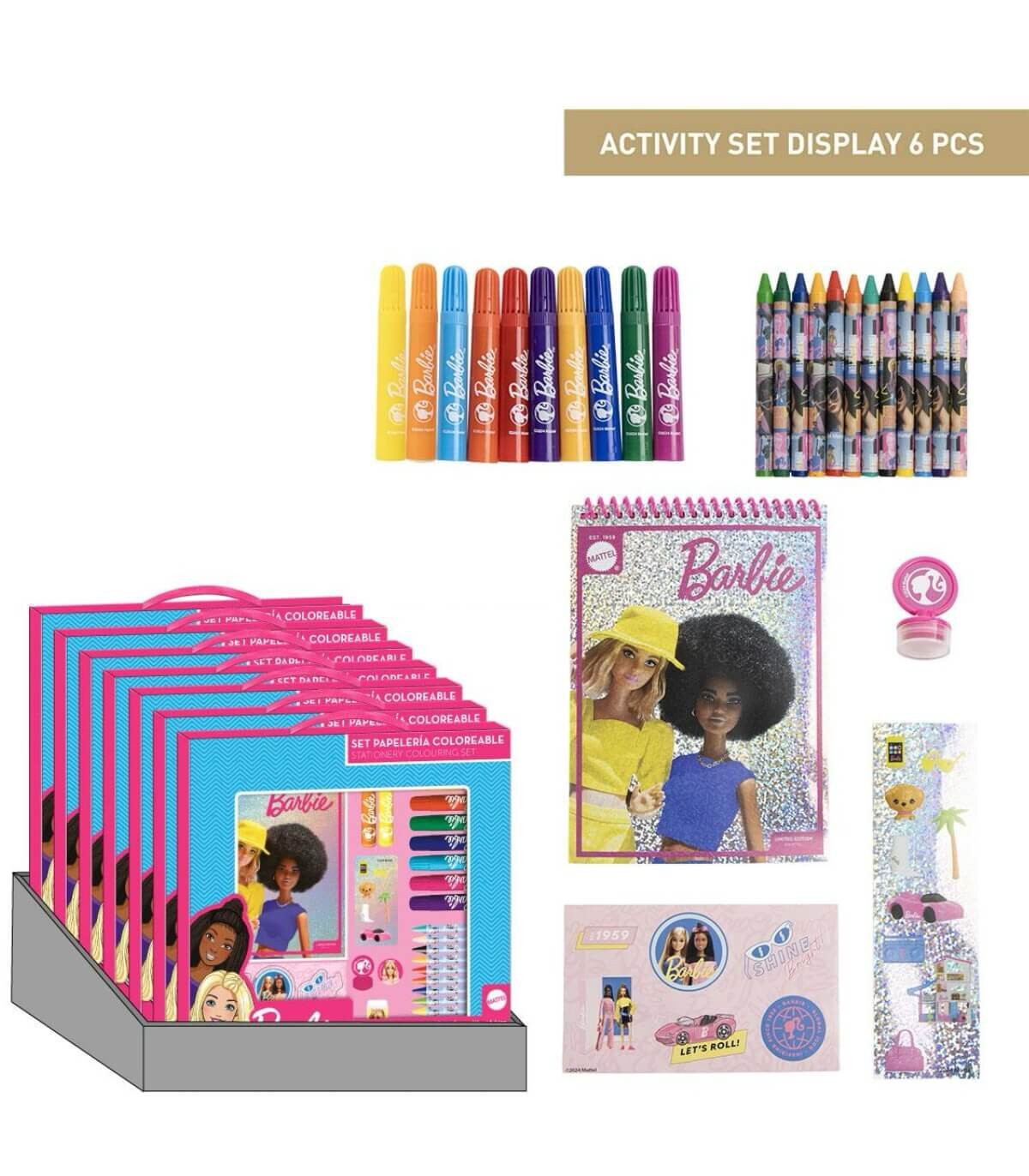 SET DE DESEN PENTRU COPII CU MARKERE + CAIET BARBIE Cerda