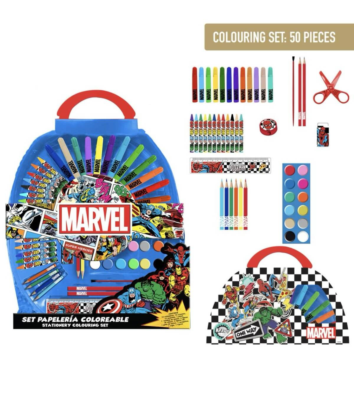 SET DE PICTURĂ PENTRU ELEVII 50 DE PIESE MARVEL ALBASTRU Cerda