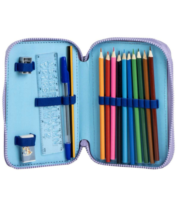 NECESER CU 2 CIPURI ȘI MATERIALE PENTRU ȘCOLARI BLUEY Cerda