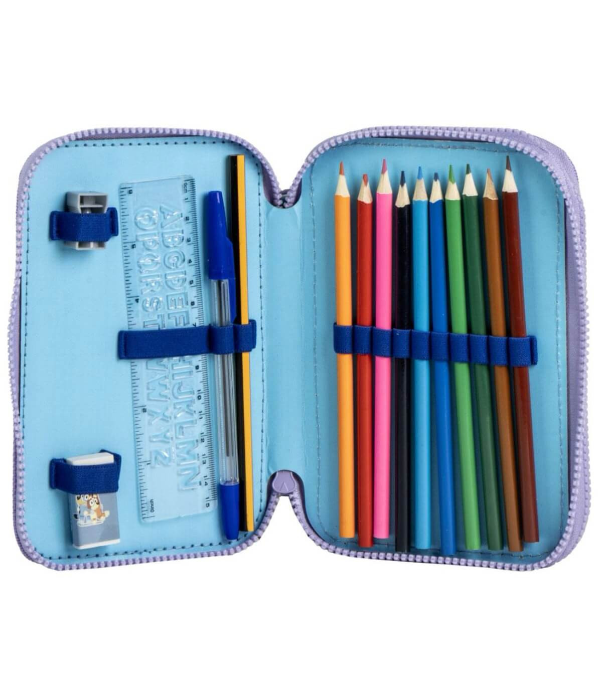 NECESER CU 2 CIPURI ȘI MATERIALE PENTRU ȘCOLARI BLUEY Cerda
